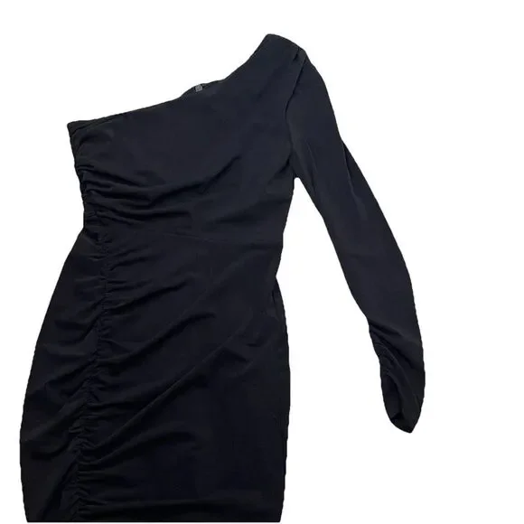 alora mini dress black Alora Mini Dress - Black/White Polka